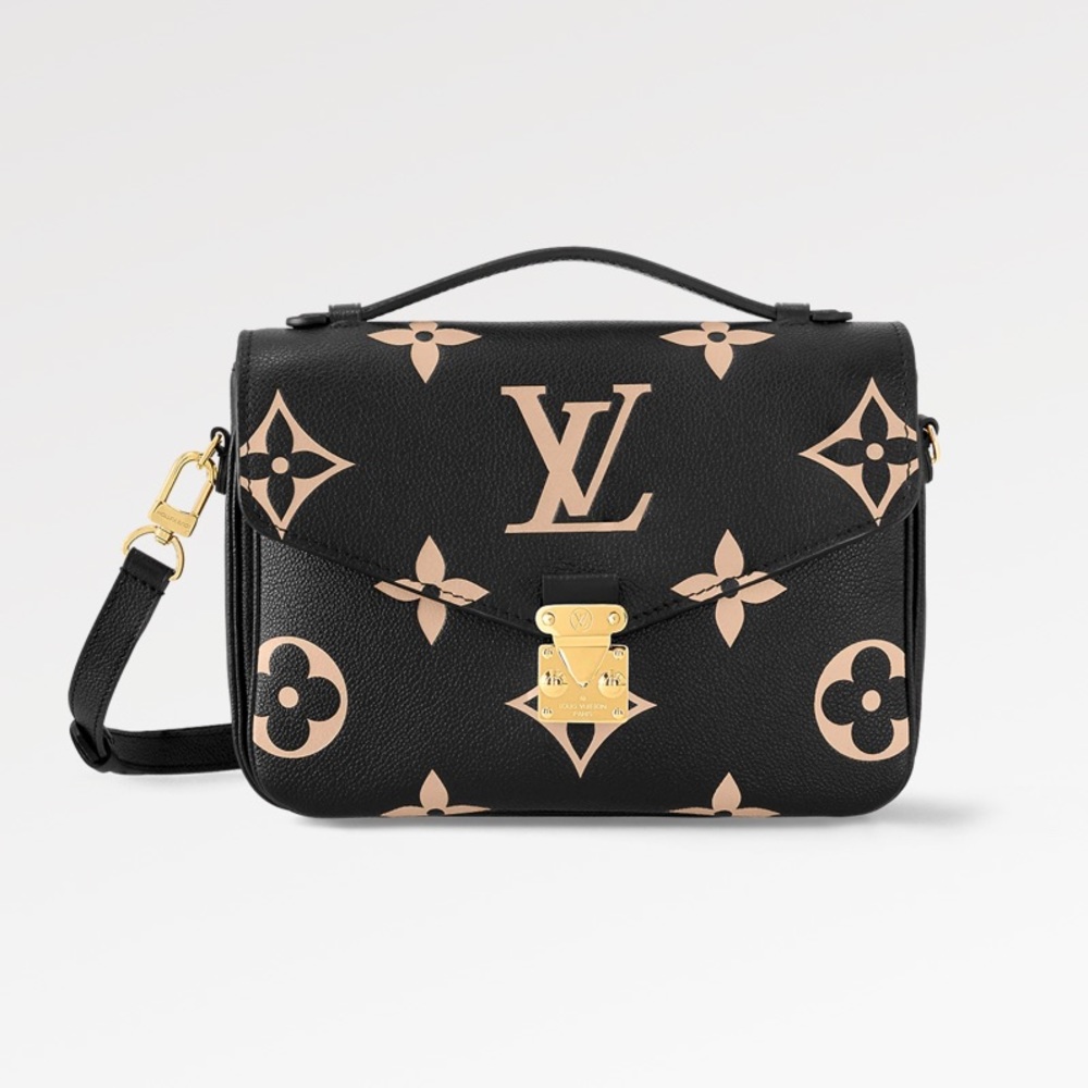 Louis Vuitton Black & Beige Giant Monogram Pochette Métis Gold Hardware - Picture 16 of 16